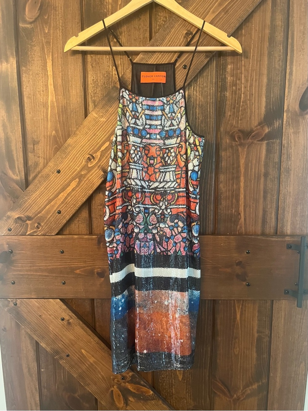 Clover Canyon Multicolor tiny se Mosaic Slip Midi Dress boutique worn once Small